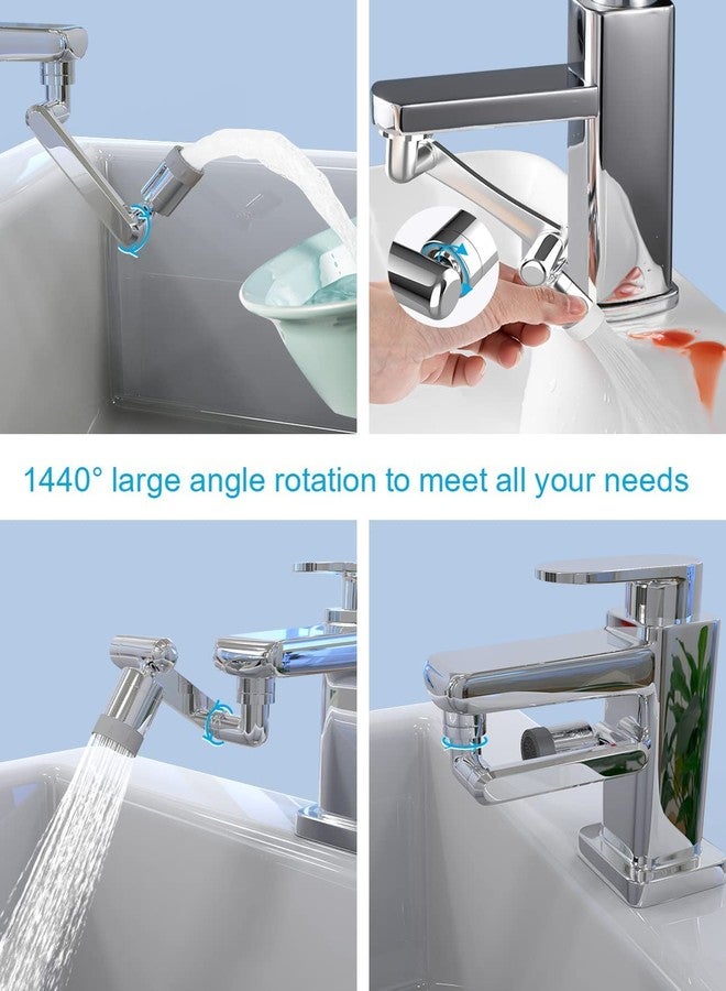 Snevad 1080°+720° Large-Angle Rotating Faucet Extender Aerator, Universal Splash Filter for Bathroom & Kitchen Sink with 2 Water Outlet Modes (1080° Faucet Extender ABS) - Image 3